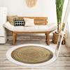 DECO Jute Rug Diameter 120 Cm - White Edge