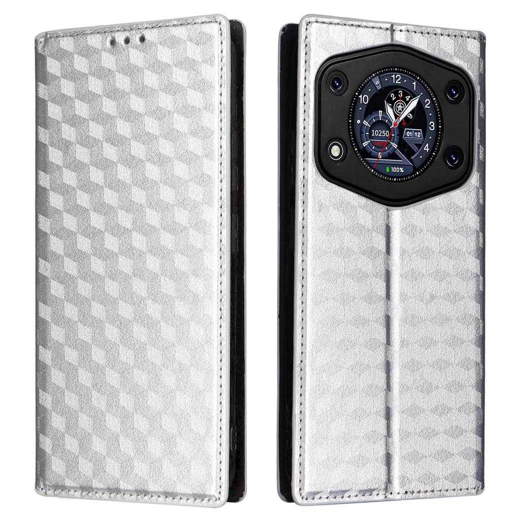 For Cubot A30 Case Wallet Rhombus Imprinted Leather Phone Cover