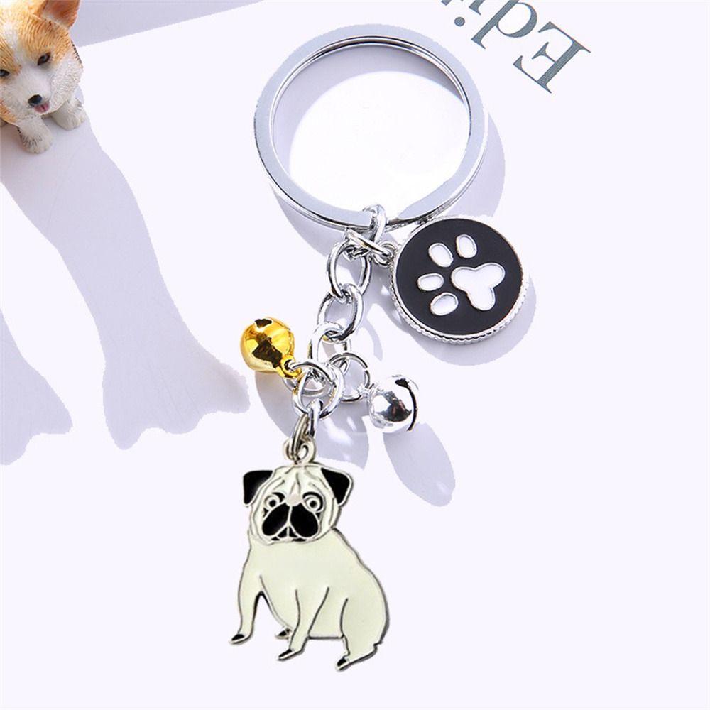 Enamel Golden Retriever Maltese Animal Bell Pet Keyring Pet Keychain Dog Keychain Dog Pendant