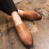 Fashion New Men Business Loafers Men Slip-on Casual Elegant Fashion Shoes American Gentleman Social Travel Shoes Men Size 38-48