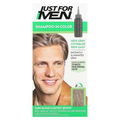 Только для мужчин, набор для окрашивания волос Shampoo in Color, оттенок H-15 Темно-русый/Светло-коричневый, 1 разовое использование
