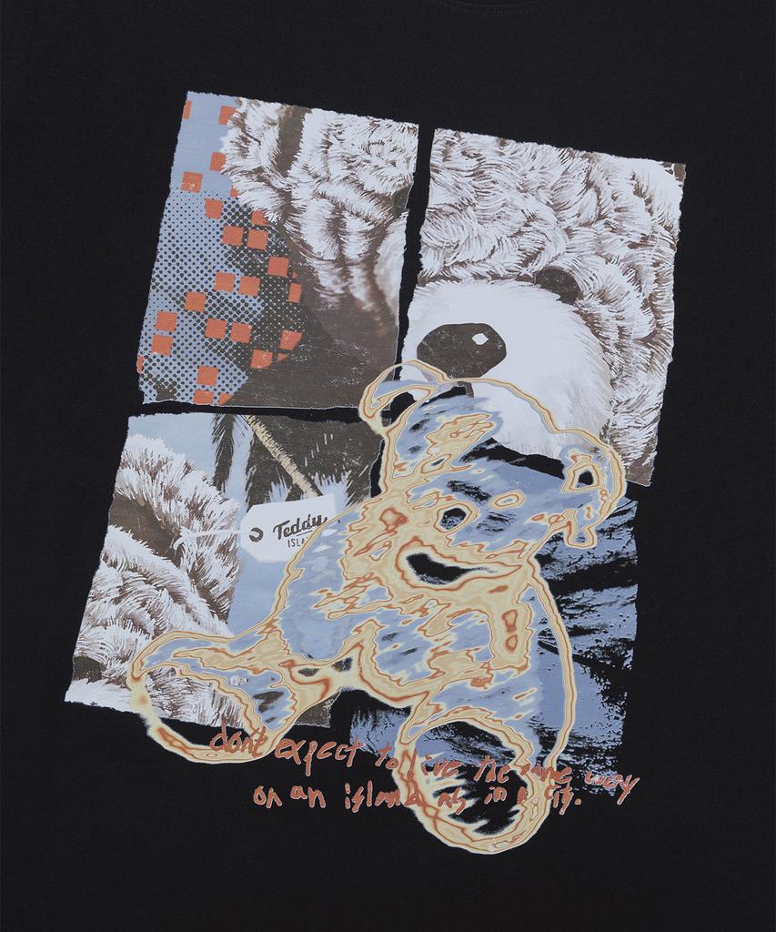 TEDDYISLAND Collage Teddy Short Sleeve Black