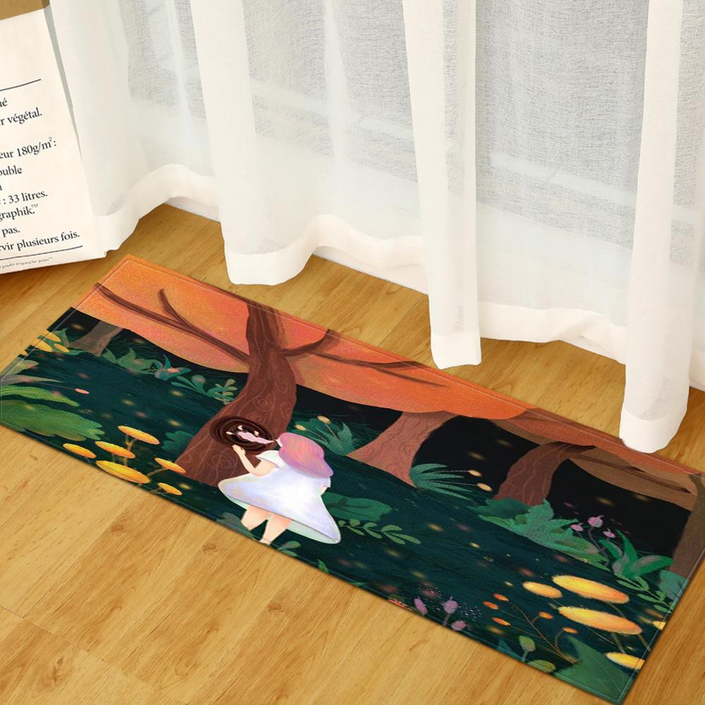 Stylish And Simple Tree Hole Entry Door Mat, Bathroom Non-Slip Foot Mat, Bathroom Mat, Bedroom Living Room Carpet Floor Mat