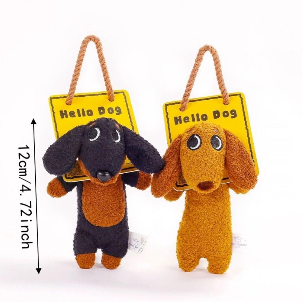 Stuffed Animal Sausage Dog Keychain Pet Lovers Puppy Hanging Toy Dachshund Plush Pendant Kids Toy