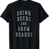 Пей пиво и отращивай бороду Футболка Смешная футболка для папы