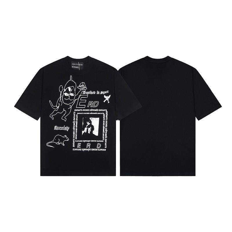 2025 Loose Fit Short Sleeve T-Shirt Men Women Cartoon Letter Print Casual Top