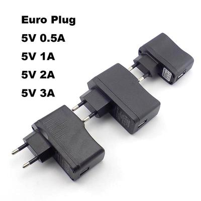 AC 110V-240V в DC 5V 0.5A 1A 2A 3A USB-адаптер с евровилкой USB зарядное устройство блок питания универсальный дорожный зарядный блок