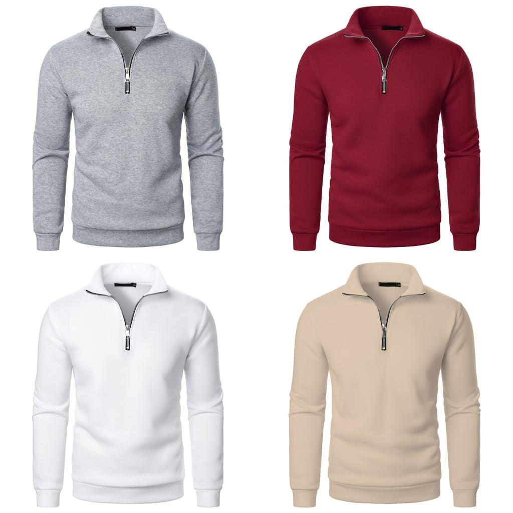 Casual Mens Stand Collar Sweatshirt With Zipper For Youths Summer Fashion