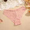 FINETOO Sexy Lace Panties for Women Soft Breathable Lingerie Patterned Lace Solid Color Briefs
