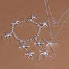 Silver Color Jewelry Sets Women Lady Party Jewelry Starfish Pendant Necklace Bracelets Earrings Fashion Wedding Cute Gifts S124