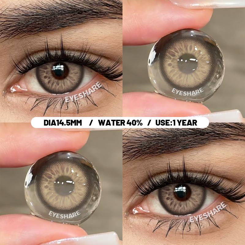 Eyeshare Синие цветные контактные линзы для глаз, натуральные линзы для глаз, серые контактные зеленые линзы, синие линзы, модные линзы, 1 пара