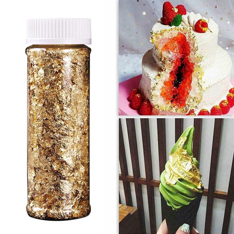 2 г съедобная фольга из сусального золота для приготовления еды, десерта, украшения торта, мороженого, сделай сам
