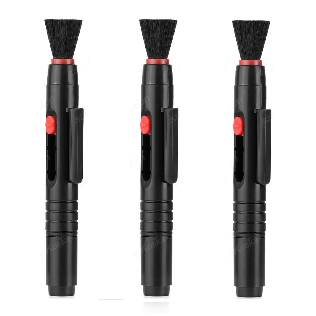 Ручка для чистки объективов с выдвижной мягкой щеточкой для зеркальных камер, телескопов и чувствительной электроники, инструмент для чистки оптики