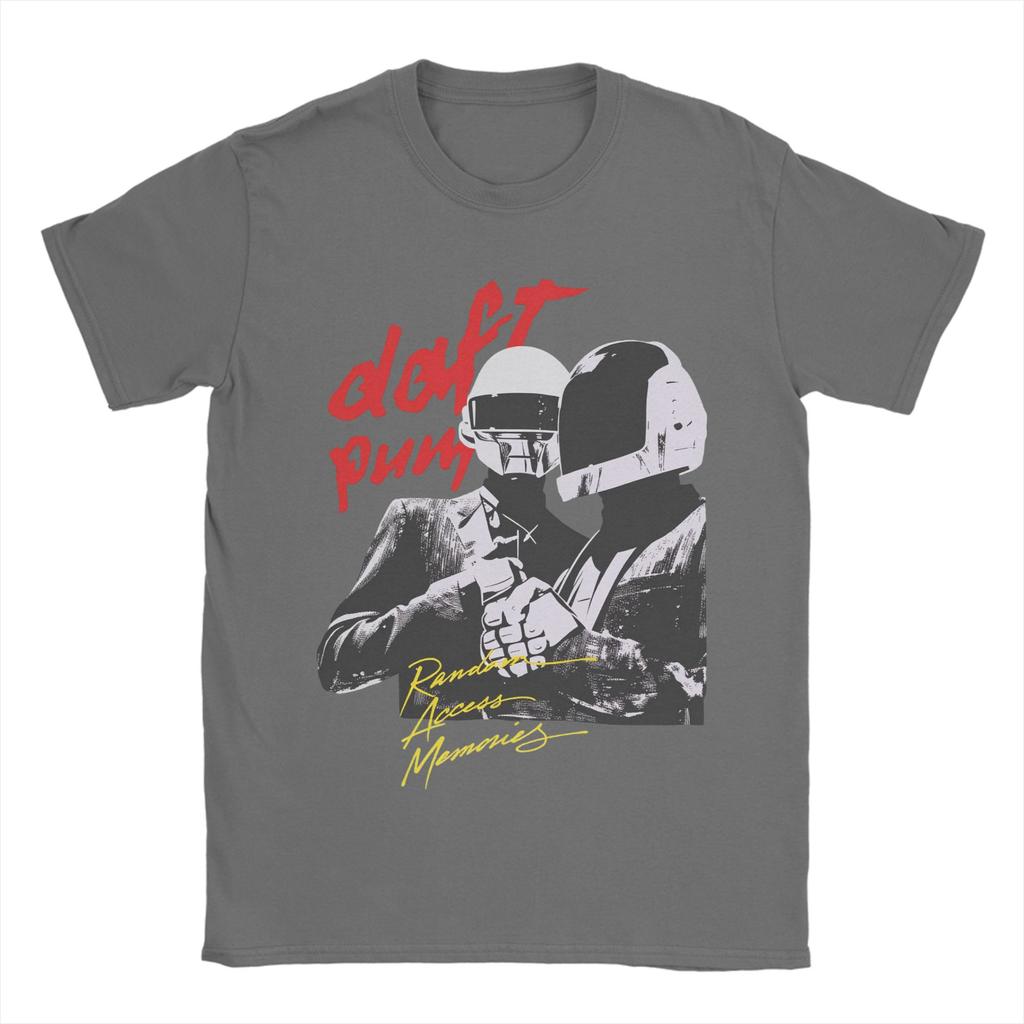 Daft Punk Электронная группа Футболка Мужская Хипстер Хлопковые Футболки Круглый Вырез Короткий Рукав Футболки Летняя Одежда