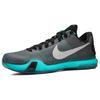 Nike Kobe 10 Liberty Kobe Шнуровка Нескользящие Легкие Низкие Высокопроизводительные Баскетбольные Кроссовки Мужские Черный Ледяной Зеленый 745334-002