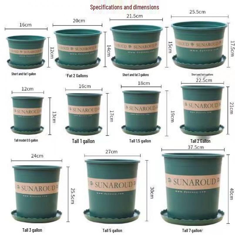 Large Thickened Resin Flower Pot for Balcony or Patio