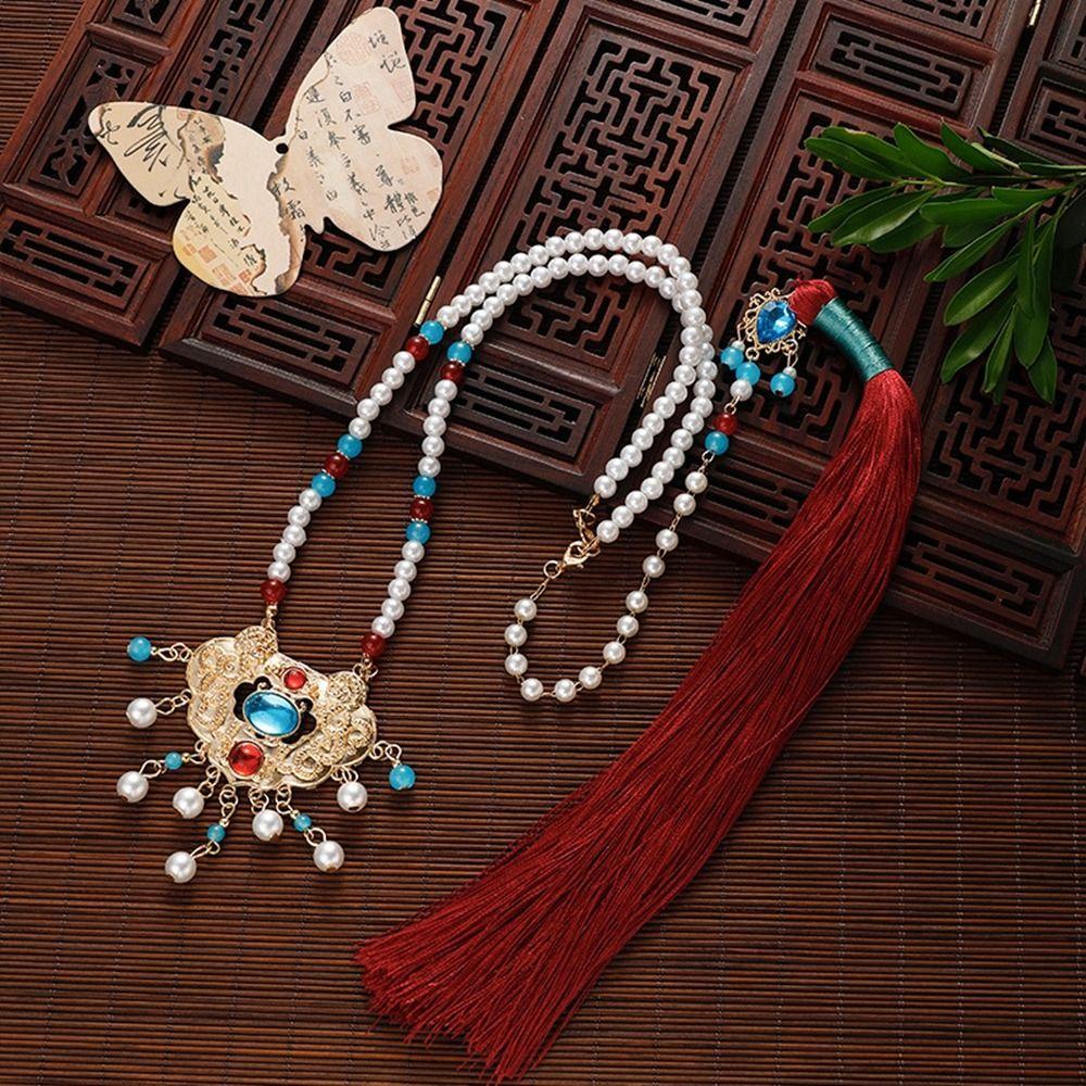 Tang Ming Song Dynasty Hanfu Ruyi Pendant Chinese Style Chinese Necklace Women
