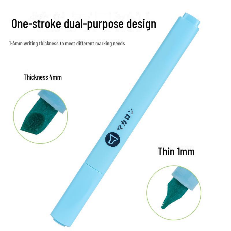 6 Triangle Rods Large Capacity Macaron Color Fluorescent Markers for Painting, Coloring, and Watercolor.