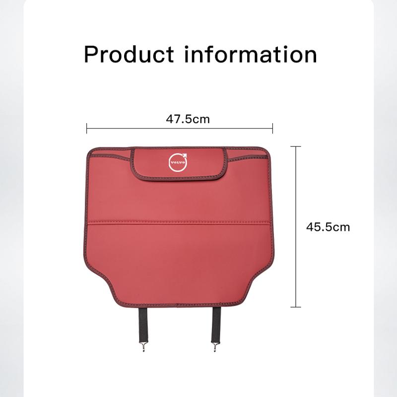 AABBM1 Car Seat Anti Kick Pad Car Interior For Volvo V60 V40 XC90 S60 C30 Olestar AWD Scratch Dirt Resistant Seat Backrest Leather Mat