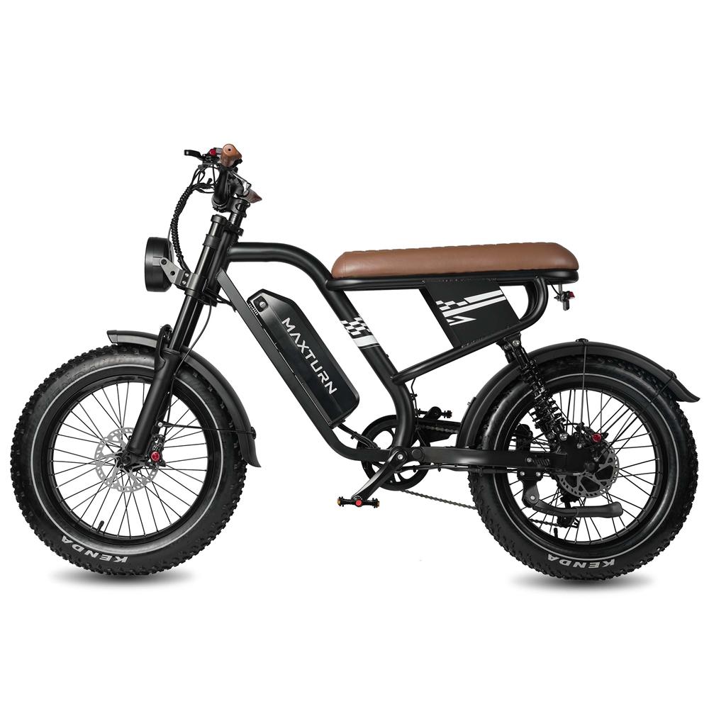 Электровелосипед Maxtron MX10 Мотор 250 Вт 20-дюймовые широкие шины Полностью амортизированный Электровелосипед для взрослых Максимальная скорость 25 км/ч Светодиодный дисплей 48 В 13,5 Ач