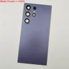 Для Samsung Galaxy S24 Ultra Стеклянная крышка батарейного отсека Задняя крышка двери S24 Ultra Задний корпус + оригинальный клейкий логотип для объектива камеры