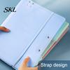 Wear-resistant File Holder Folder for A3 Size Paper, Document Organizer with Metal Plastic Clip, Solid Color Clipboard Home School Office Supplies