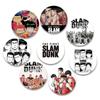 32/44/58mm SLAM DUNK Anime Figure Sakuragi Hanamichi Rukawa Kaede Hisashi Mitsui Cosplay Metal Badge Pin Fans Brooch Fashion Accessories