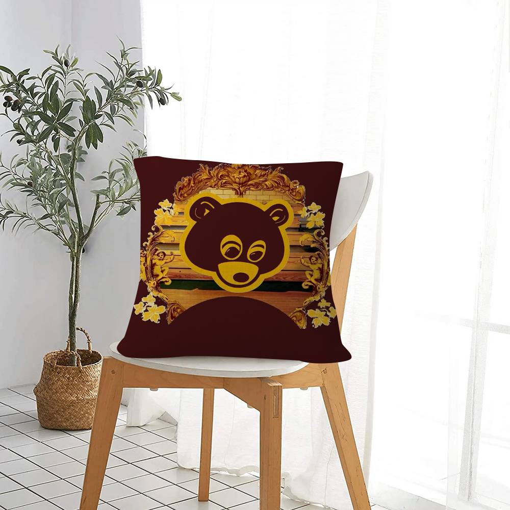 K-Kanye W-West Graduation Cushion Cover Pillowcase Upholstery Sofa Throw Pillow Home Decor Pillowcas