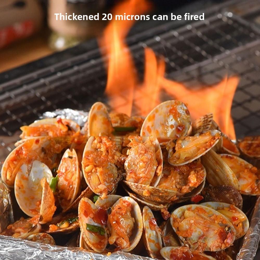 50pcs Square Aluminum Foil Paper Disposable Tin Foil Paper New Kitchen Baking Tool Barbecue