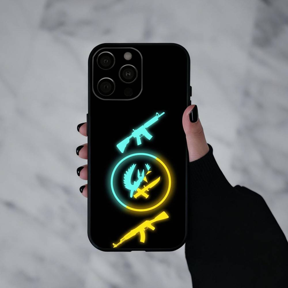 G-Game CS2 C-Counter S-S-Strikes Чехол для телефона для iPhone 17pro, 16,15,14,13,12,11 X XR Plus, Другие Мягкий Черный Чехол
