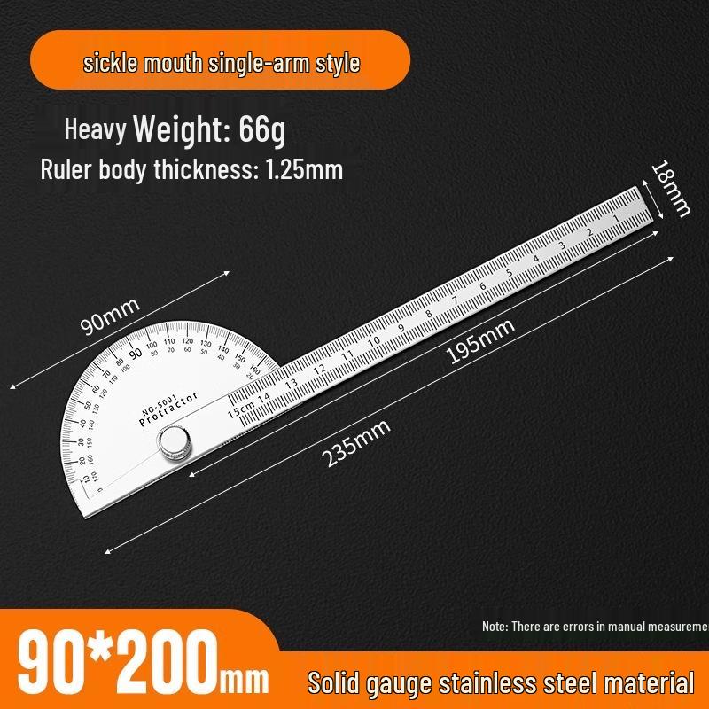 Высокоточный многофункциональный угломер из нержавеющей стали для деревообработки и промышленного использования