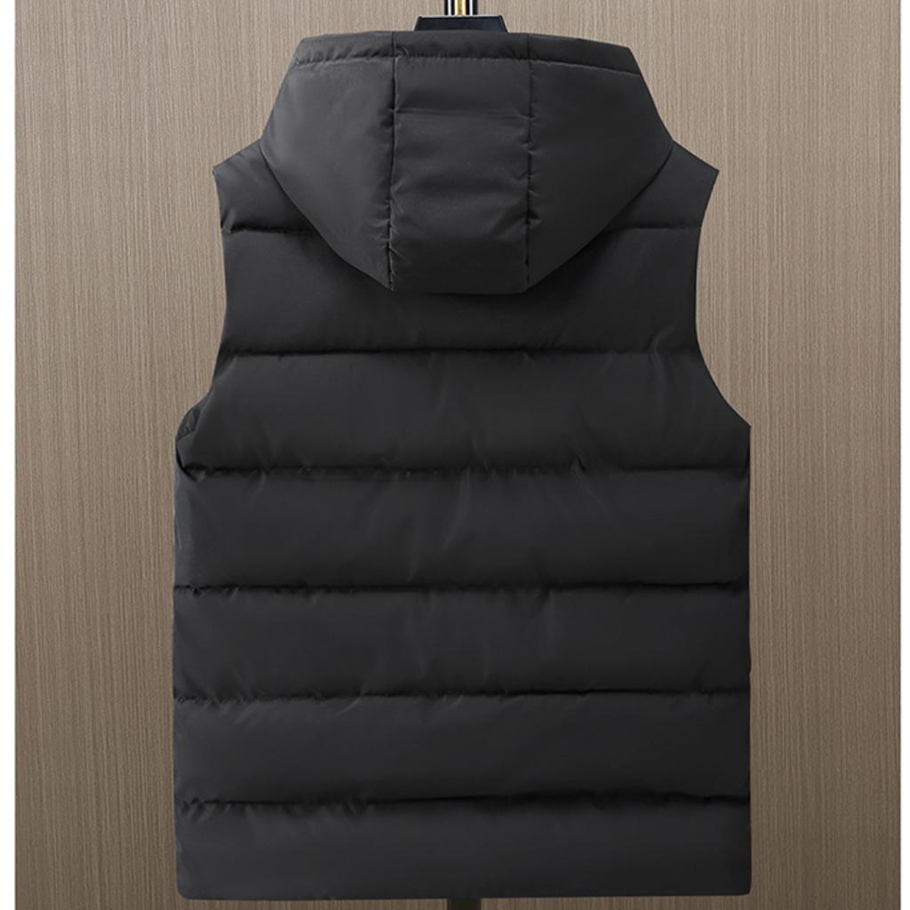 Зимний пуховый хлопковый жилет больших размеров, верхняя одежда, мужской утепленный теплый жилет с плечами, куртка 4XL-12XL