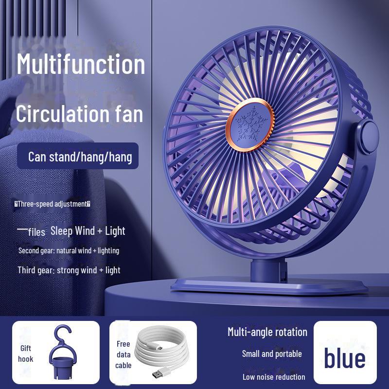 Портативный беспроводной USB-перезаряжаемый студенческий карманный/настольный вентилятор с зажимом