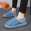 Зимние теплые домашние тапочки мужские плюшевые пуховые мягкие водонепроницаемые домашние тапочки для пар хлопковая обувь мужские зимние ботинки для дома на толстой подошве