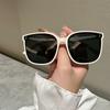Корейские модные солнцезащитные очки для женщин и мужчин, винтажная квадратная оправа, линзы с защитой от УФ400