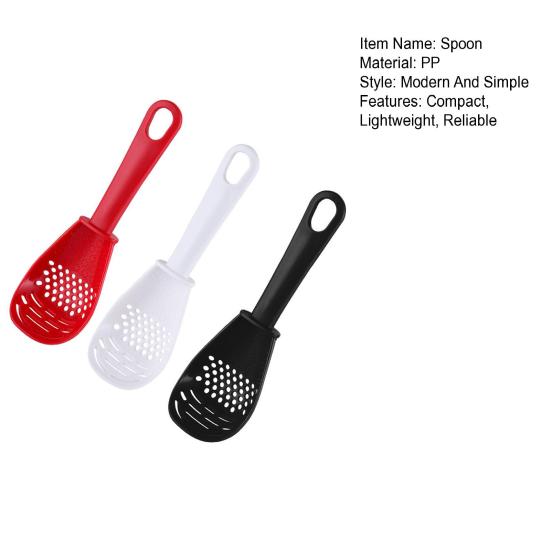 Кухонная ложка для измельчения с отверстиями для процеживания, многофункциональная толкушка и сепаратор для яиц, пластиковая кухонная утварь, не содержащая BPA