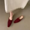 Bailamos Autumn Round Toe Women Slippers New Brand Shallow Slip On Ladies Casual Flat Shoes Soft Dress Slides Mujer