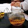 Clear Tea Kettle Household Tea Set Large Capacity Metal Handle Heat Resistant Glass for Kitchen Accessories Coffee Milk