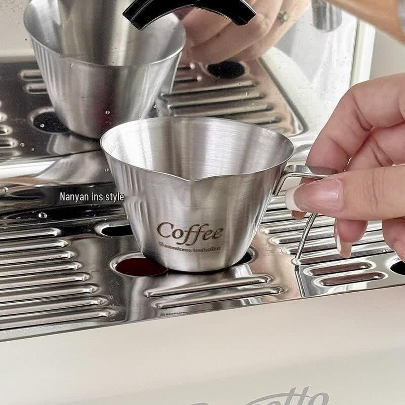 Qiwei 304 Stainless Steel Espresso Measuring Cup with Scale