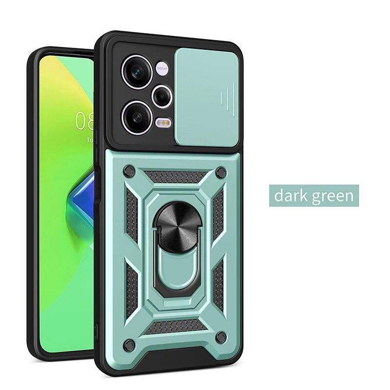 Ударопрочный бронированный чехол для Xiaomi Redmi Note 9 9S 10 10S 11 11S 12 4G 13 8 Pro 5G Plus с автомобильным магнитным кольцом-держателем для телефона