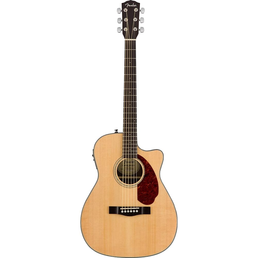 Fender Акустическая гитара CC-140SCE, Натуральный цвет, Форма корпуса Концертная, с жестким кейсом
