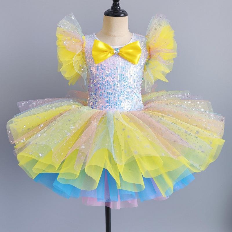 Белое балетное платье-пачка с блестками для малышей, танцевальные костюмы для девочек, детские балетные пачки, наряды для детей, одежда для бальных танцев