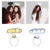 LED Angel Wing Halo Headband Durable Hair Hoop Luminous Headbands for Woman Unisex Carnivals Party Photography Supplies