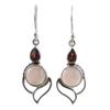 Wedding Jewelry Opal Stone Moonstone Earrings Multi-Gemstone Ear Stud Garnet Ruby Chalcedony