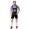 Bavarian Octoberfest German Beer Costume Male Oktoberfest Lederhosen Costume Beer Shirt Suspender Shorts Hat Cosplay Costumes
