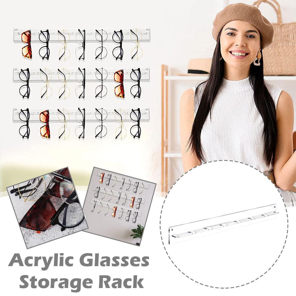 Акриловый стеллаж для хранения очков Настенный стеллаж для очков Окружной стеллаж для демонстрации Прозрачный стеллаж для очков
