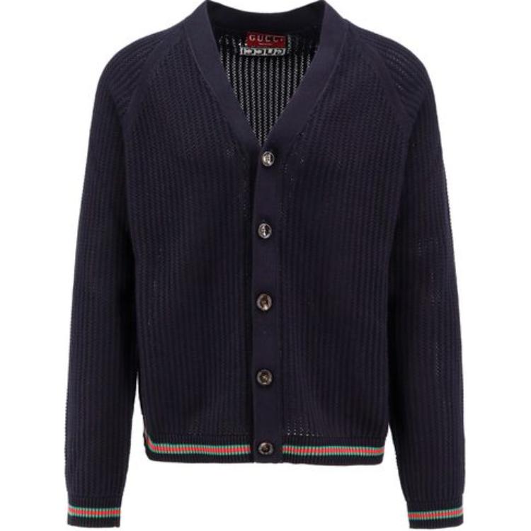 GUCCI Logo Embroidered Button Up Cardigan 788009-XKD15-4345