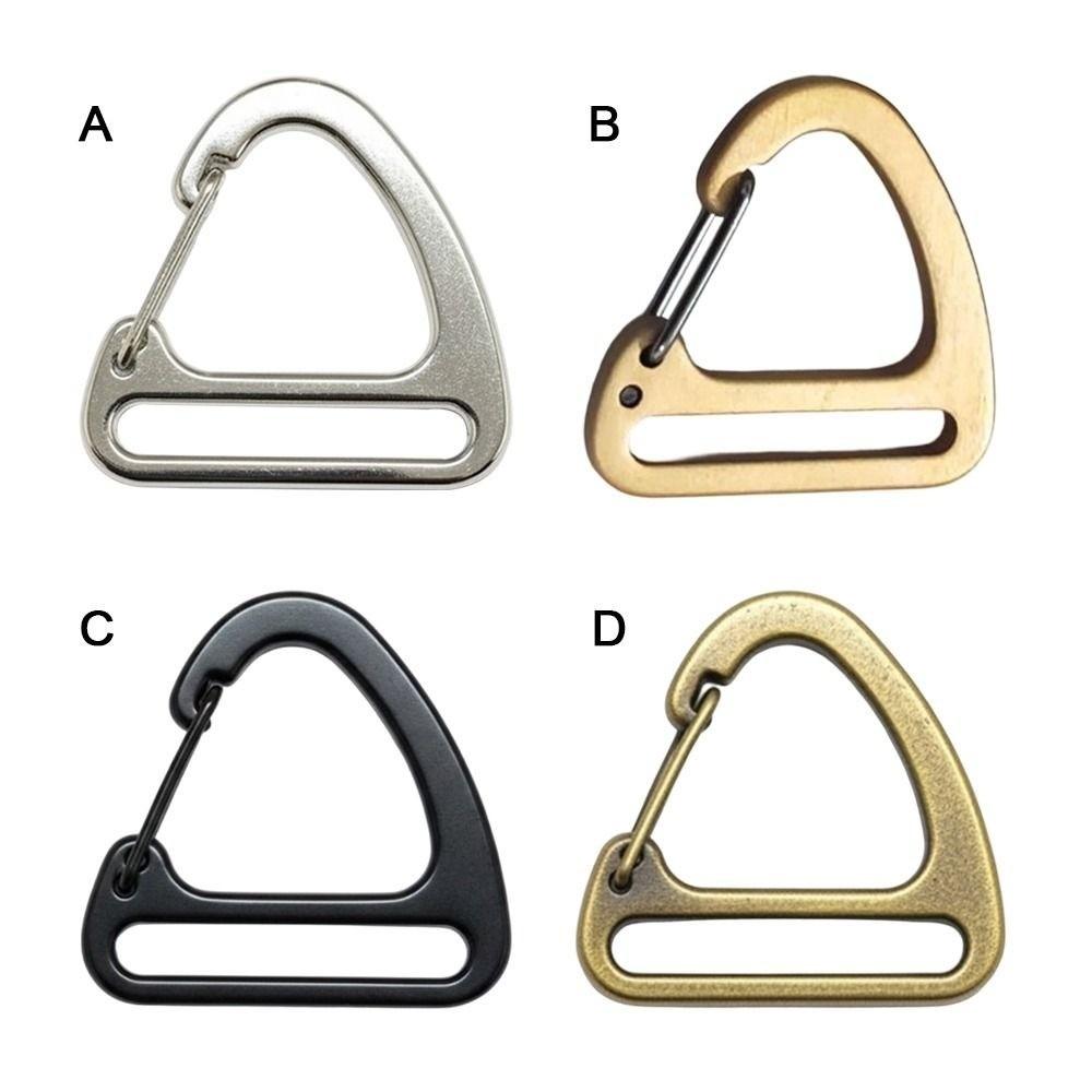 4 Colors Triangle Carabiner 32mm Keychain Belt Buckles Spring Quickdraws Clip  Camping Hiking