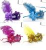 Half Face Mask Peacock Feathers Masquerade Mask Princess Mask Women For Party Carnival Performance