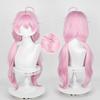 Encore Cosplay Wig Game Long Pink White Highlights Unisex Heat Resistant Synthetic Hair Halloween Anime Wigs + Wig Cap